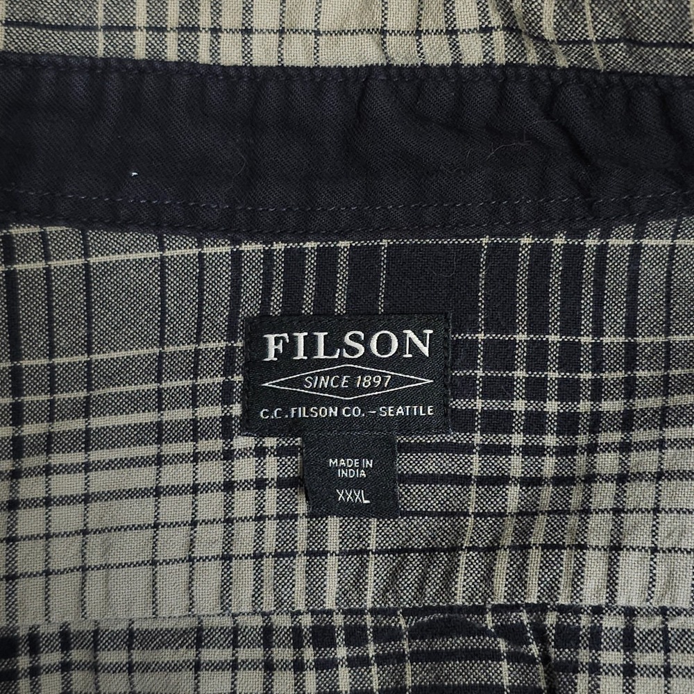 Filson Plaid Button Down Shirt Mens Size 3XL Long Sleeve Flannel Pockets Work - Picture 5 of 8